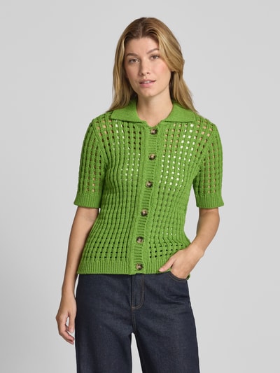 Selected Femme Kardigan z rękawem o dł. 1/2 model ‘ELLEN’ Trawiasty zielony 4