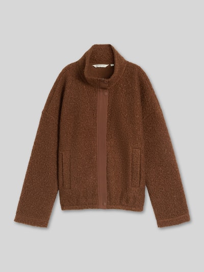 Tom Tailor Regular fit teddyjack met hoge opstaande kraag Camel - 2