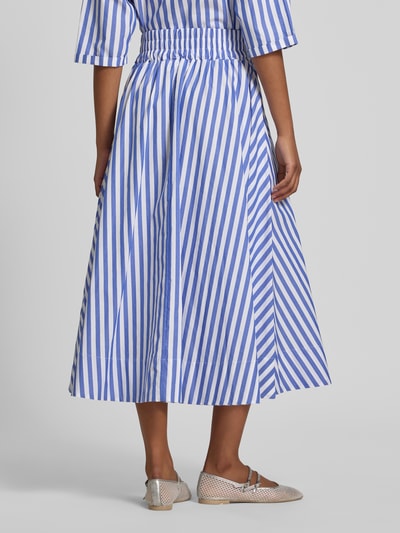 Rich & Royal Midirock im Allover-Look mit elastischem Bund Marine 5