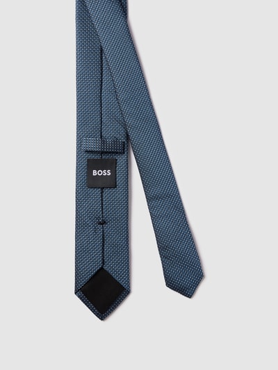 BOSS Slim Fit Krawatte mit Allover-Muster Marine 2