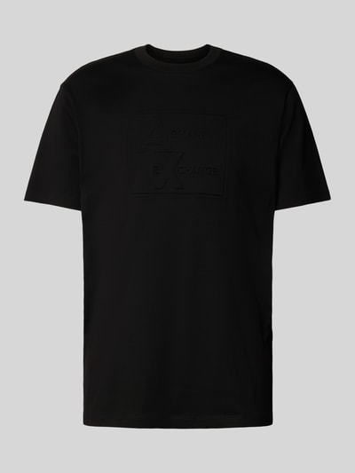 ARMANI EXCHANGE T-Shirt mit geripptem Rundhalsausschnitt Black 2