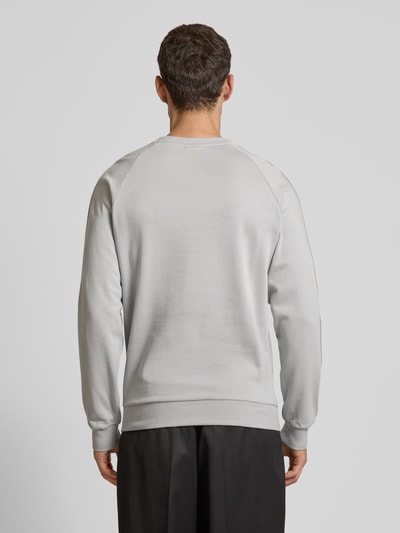 HUGO Sweatshirt mit Label-Stitching Hellgrau 5