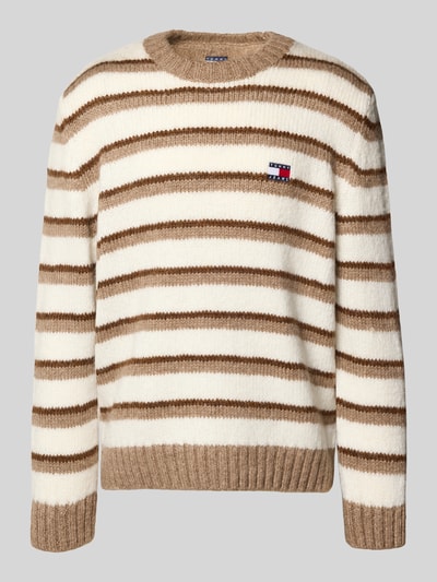 Tommy Jeans Regular fit gebreide pullover met alpaca  Beige - 2