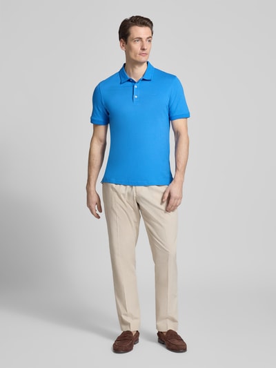 Brax Slim Fit Poloshirt aus Baumwoll-Mix Modell 'Pete' Royal 1