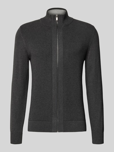 MCNEAL Strickjacke mit Stehkragen Dunkelgrau Melange 2