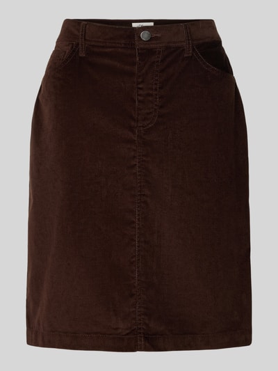 s.Oliver RED LABEL Uitlopende minirok met katoen Donkerbruin - 2
