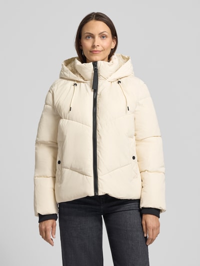 s.Oliver RED LABEL Gewatteerd regular fit jack met capuchon Offwhite - 4