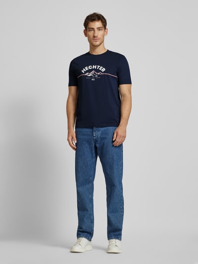 HECHTER PARIS T-Shirt mit Label-Print Marine 1