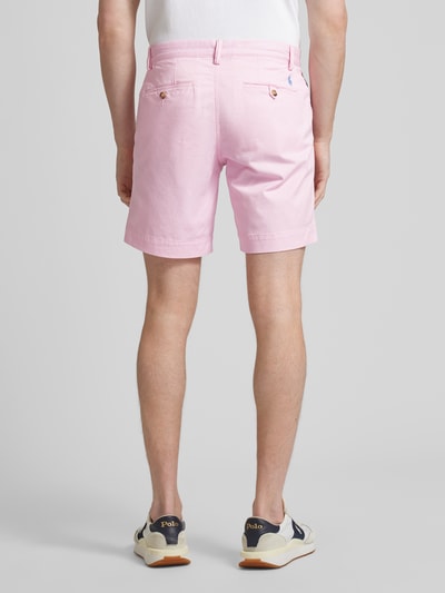 Polo Ralph Lauren Stretch straight fit korte broek met riemlussen, model 'BEDFORD' Rosé - 5