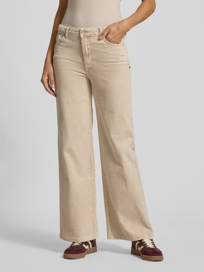 Buena Vista Wide fit corduroy broek met steekzakken Offwhite - 4