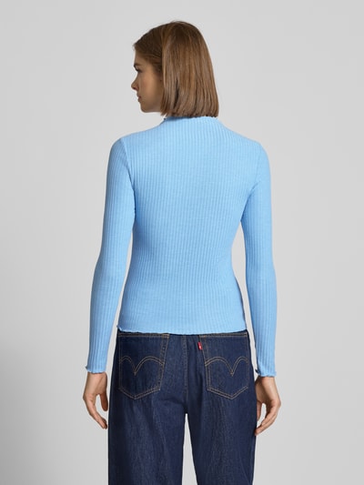 Only Slim Fit Langarmshirt mit Viskose-Anteil Modell 'LEMMA' Hellblau 5