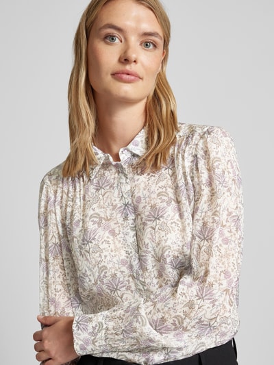 THE KOOPLES Bluse mit floralem Allover-Print Ecru 3