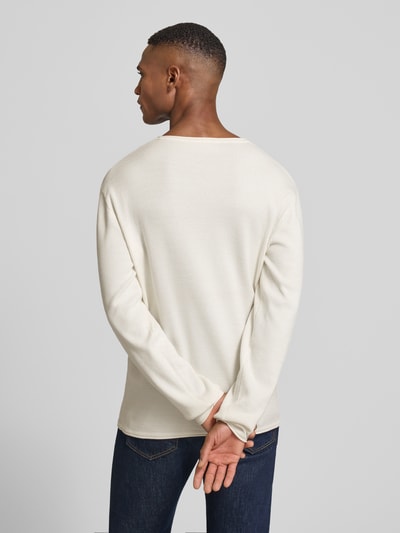 Tom Tailor Denim Regular Fit Strickpullover aus reiner Baumwolle Offwhite 5