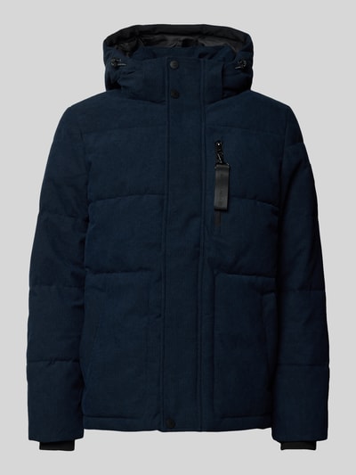 Tom Tailor Gewatteerd regular fit jack met afneembare capuchon Marineblauw - 2