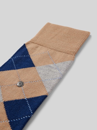 Burlington Socken mit Label-Detail Modell 'Edinburgh' Camel 2