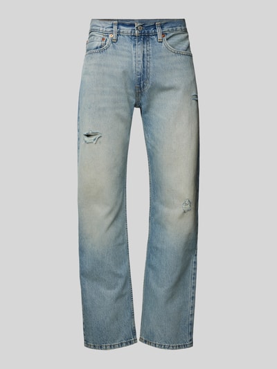 Levi's® Relaxed Fit Jeans im Destroyed-Look Modell '555' Hellblau 1