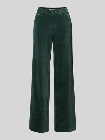 Brax Corduroy broek met elastische band en steekzakken, model 'MAINE' Donkergroen - 2