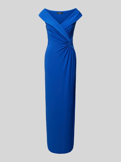 Lauren Ralph Lauren Abendkleid mit Knotendetail Modell 'LEONIDAS' Blau 2