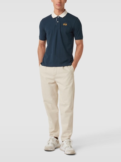 La Martina Regular Fit Poloshirt mit Logo-Stitching Marine 1