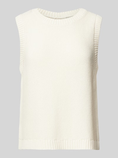 ICHI Tanktop in gebreide look, model 'DOTTIES' Offwhite - 2