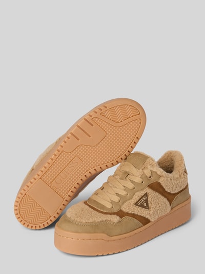 Guess Sneakers met logo-applicatie, model 'Miram' Zand - 4