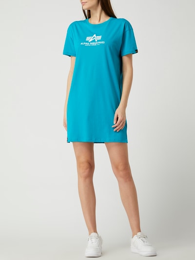 Alpha Industries Shirtkleid mit Stretch-Anteil Petrol 1