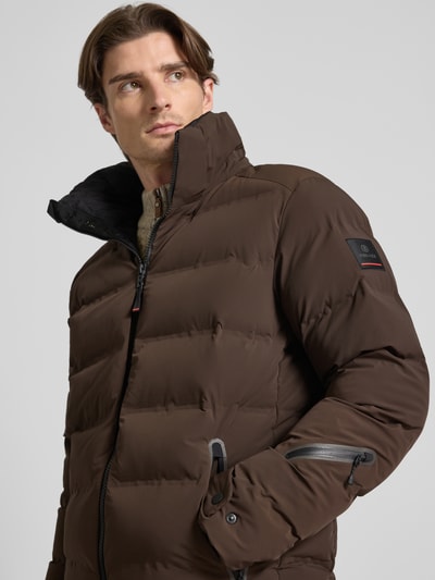 FIRE + ICE Buffer jacket met capuchon model 'LUKA' Donkerbruin - 3