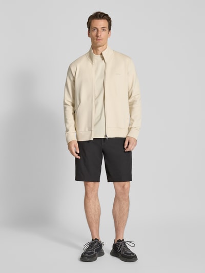 BOSS Green Regular Fit Sweatjacke aus Baumwoll-Mix Modell 'SKAZ' Offwhite 1