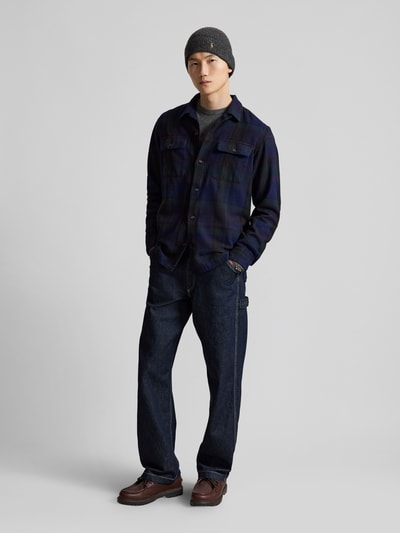 Polo Ralph Lauren Regular Fit Freizeithemd mit Ellenbogenpatches Marine 1