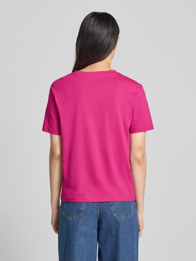 Jake*s Casual regular fit T-shirt van puur katoen ' Fuchsia - 5
