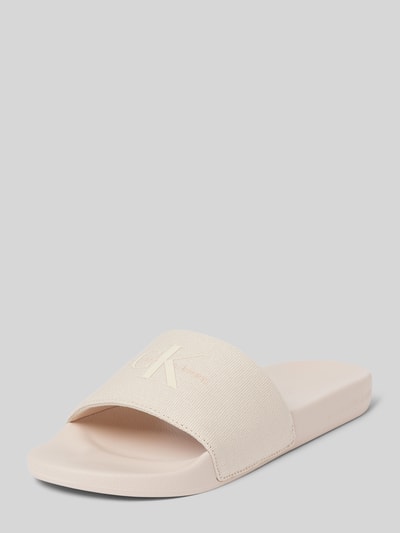 Calvin Klein Jeans Slides mit Label-Print Hellrosa 1