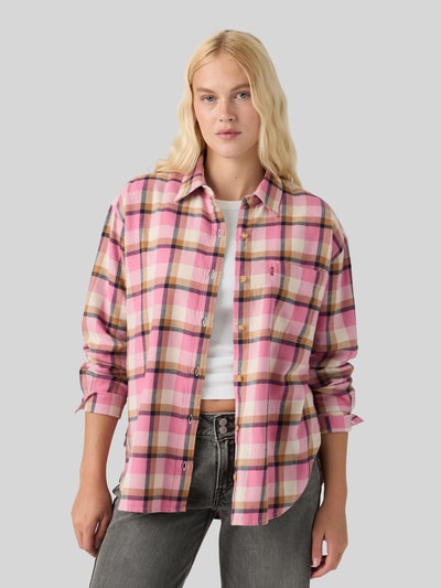 Levi's® Bluzka z długim rękawem o kroju relaxed fit z czystej bawełny Różowawy 1