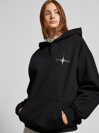 Pegador Oversized hoodie met labelprint, model 'NENA' Zwart - 3