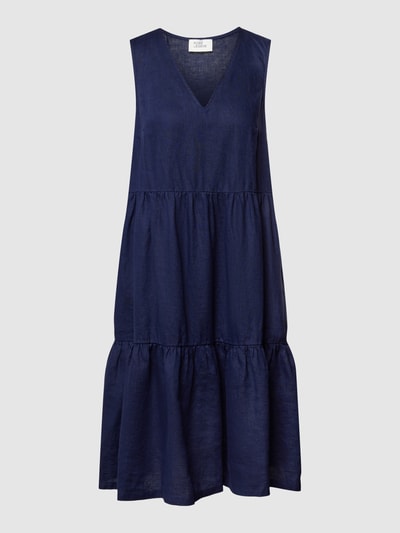 ROBE LÉGÈRE Knielange jurk van linnen Marineblauw - 2