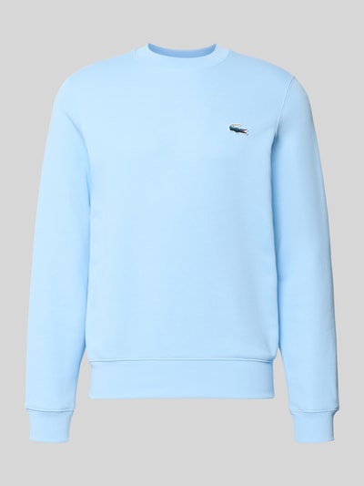 Lacoste Regular Fit Sweatshirt aus reiner Baumwolle Hellblau 2