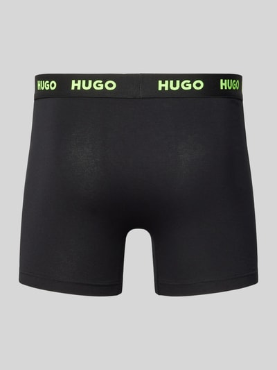 HUGO Bokserki z elastycznym paskiem z logo w zestawie 3 szt. Czarny 3