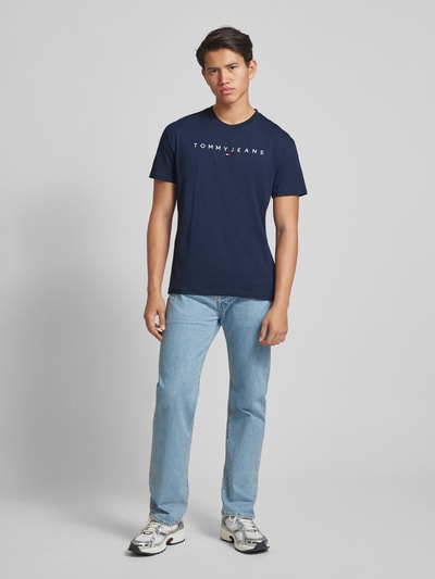 Tommy Jeans T-shirt met labelstitching Marineblauw - 1