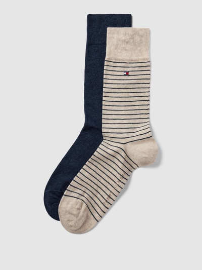 Tommy Hilfiger Socken mit Label-Detail im 2er-Pack Ecru Melange 1