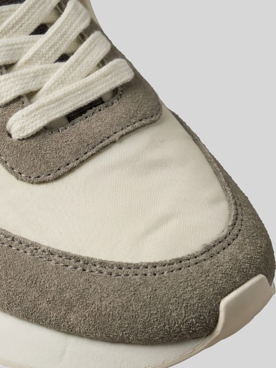 CK Calvin Klein Sneakers van mix van leer en nylon met gestikt logo Beige - 4