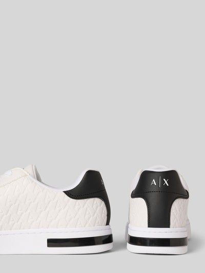 ARMANI EXCHANGE Sneakers met logomotief, model 'SAFFIANO' Wit - 2