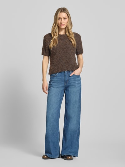 OPUS PANTS Spodnie z szerokimi nogawkami jeansy z wpuszczane kieszenie model 'Mari willow' Granatowy 1