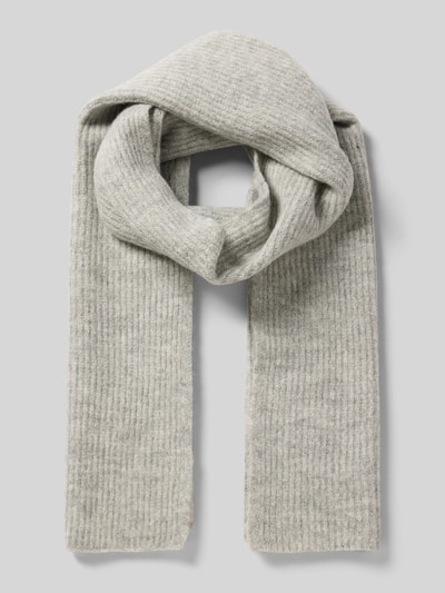 Christian Berg Woman Grobstrick-Schal in rechteckiger Form Mittelgrau Melange 1