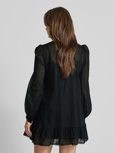 Weekend Max Mara Sukienka mini ze stójką i listwą guzikową Czarny 5