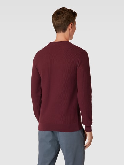 Gant Strickpullover mit Label-Stitching Bordeaux 5