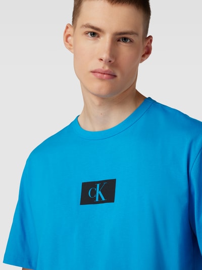 Calvin Klein Underwear T-shirt met labelprint Koningsblauw - 3