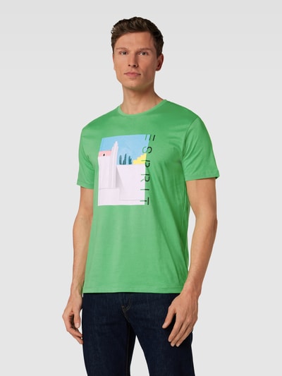 Esprit T-shirt met motiefprint Lichtgroen - 4