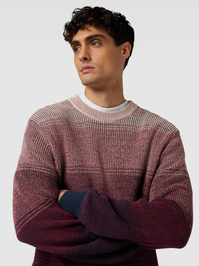 BOSS Orange Strickpullover mit Allover-Muster Modell 'Kaller' Marine 3