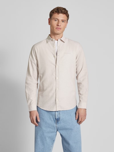 Jack & Jones Freizeithemd mit Knopfleiste Beige 4