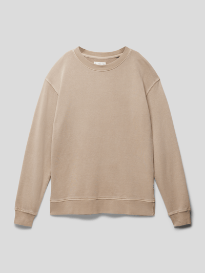 Mango Sweatshirt mit gerippten Abschlüssen Modell 'mauro' Camel 1