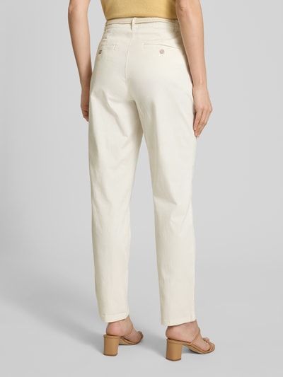 Christian Berg Woman Casual fit chino met riem Offwhite - 5